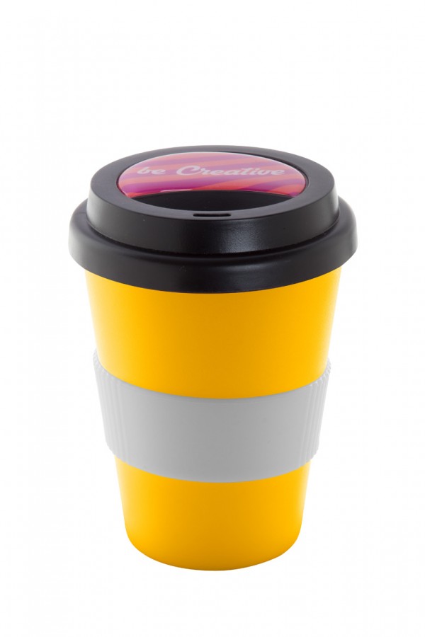 CreaCup Mini cană termoizolantă personalizată, capac  negru