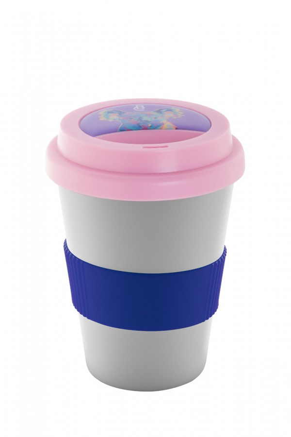 CreaCup Mini cană termoizolantă personalizată, prindere  albastru