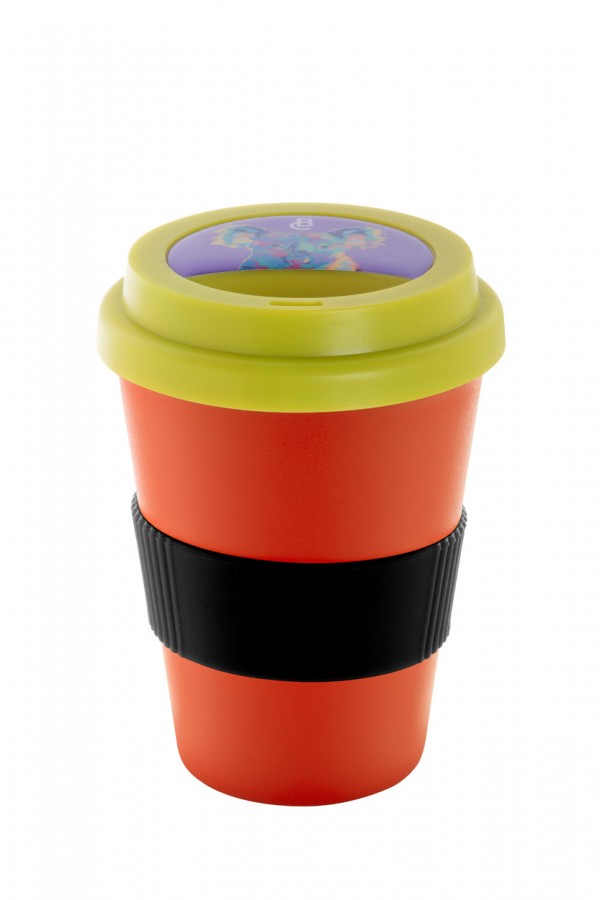 CreaCup Mini cană termoizolantă personalizată, prindere  negru