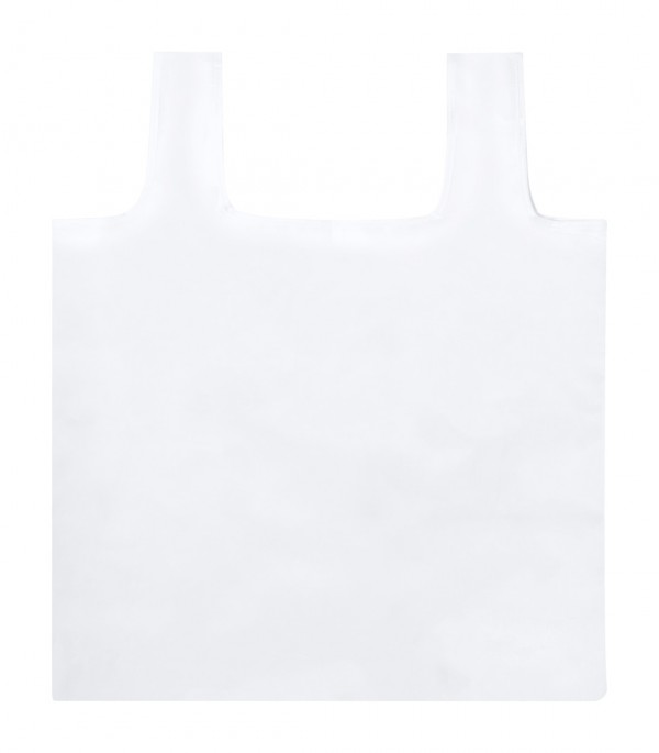 Squber geantă de cumpărături pliabilă, material reciclat RPET  alb