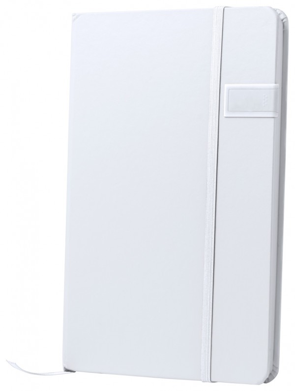 Boltuk carnețel cu memorie USB  alb