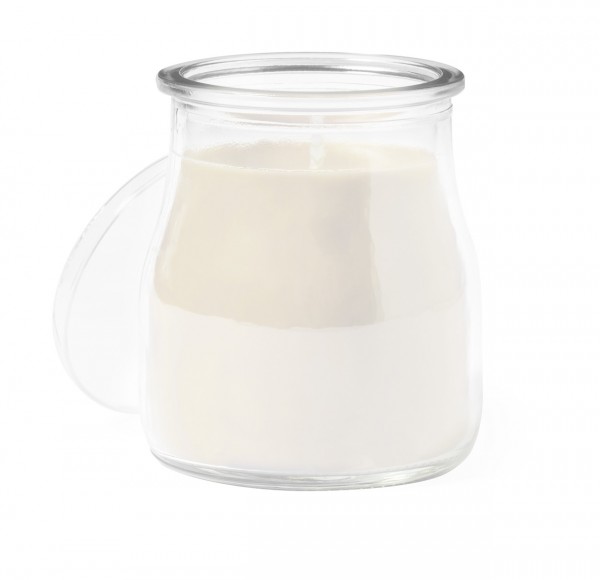 Saicer lumânare, vanilie  alb