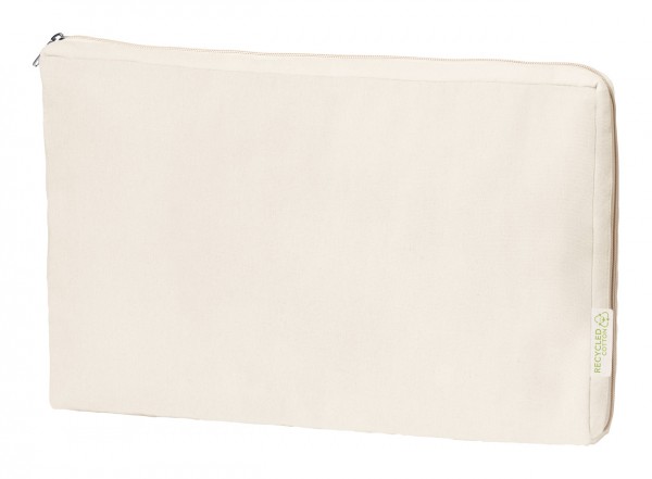 Jurne husă laptop, bumbac  alb