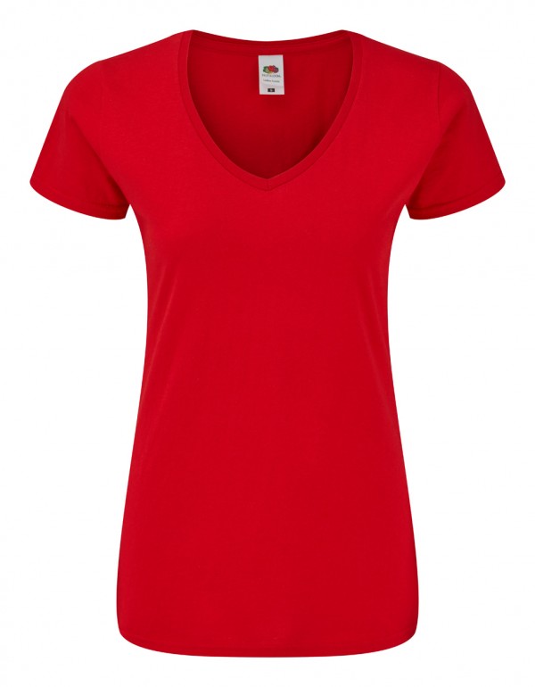 Iconic V-Neck Women Tricou damă XS roșu