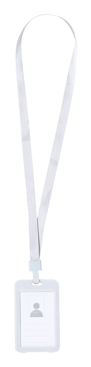 Fleck lanyard  alb