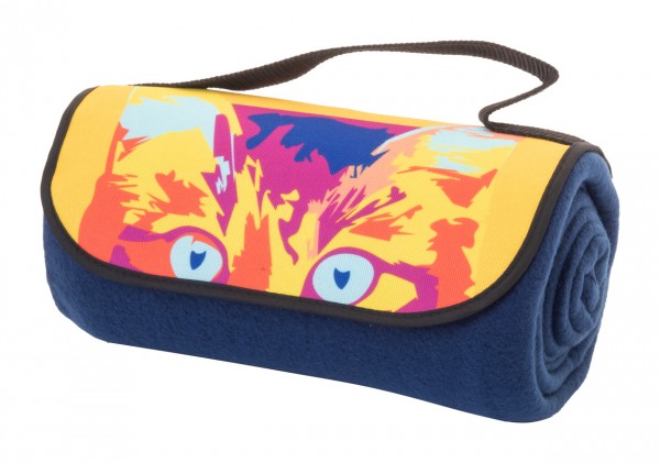 Reporta Pătură polar, personalizată, RPET  albastru închis