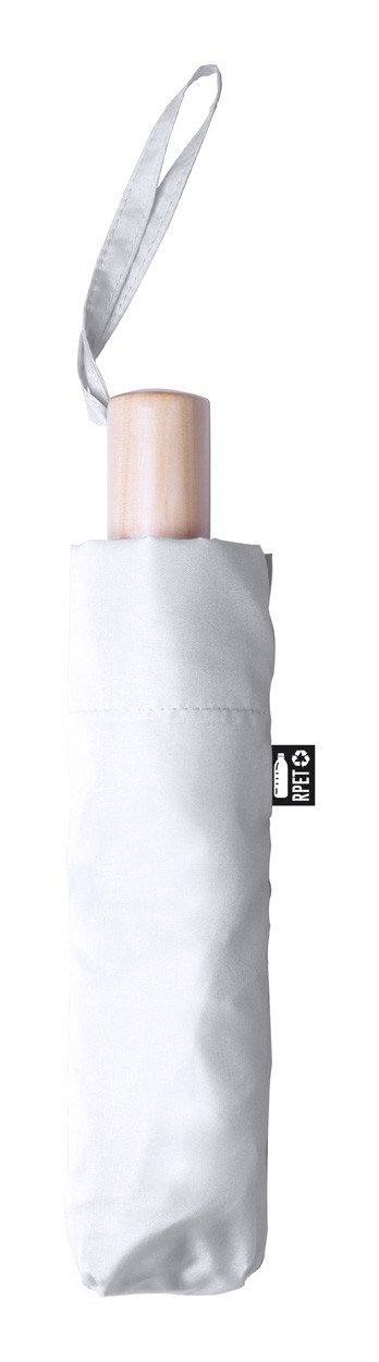 Brosoboo umbrelă, material reciclat RPET  alb