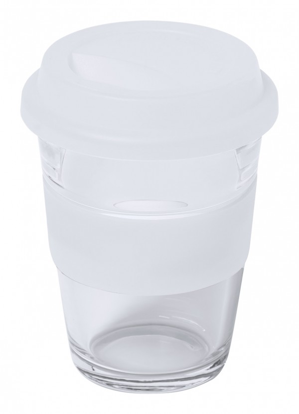 Durnox cană termo din sticlă  alb