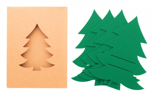 Tonsvik Set suport pentru tacâmuri, de Crăciun, RPET  verde