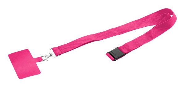Revent Call lanyard RPET pentru telefon mobil  roz