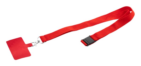 Revent Call lanyard RPET pentru telefon mobil  roșu