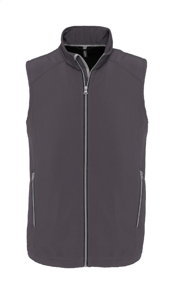 KA423 Vestă softshell, 2 straturi M gri închis