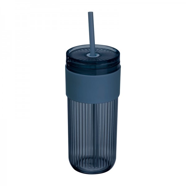 SOLEDAD Pahar cu pai, 660 ml ø 8,2 x 19 cm Albastru Inchis