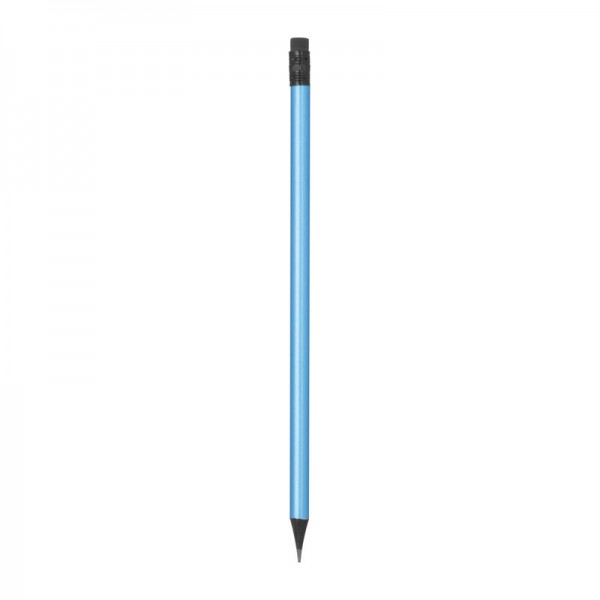 JAMES Creion în culori metalice cu radieră ø 0,7 x 18,8 cm Light Blue