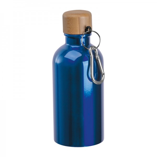 MARILYN Sticlă din oţel inoxidabil cu carabină, 400ml ø 6,5 x 17 cm Albastru
