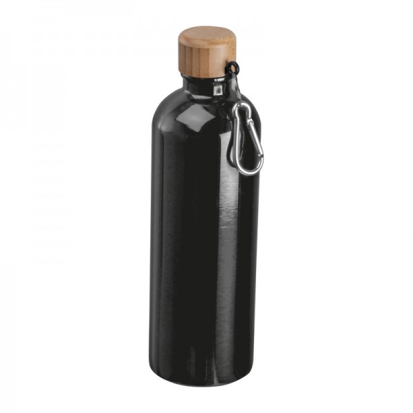 RUTH Sticlă din oţel inoxidabil cu carabină, 750ml ø 7,3 x 23,5 cm Negru