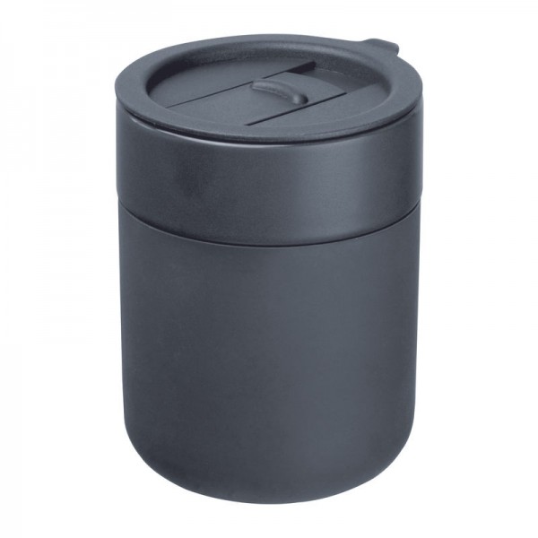 ALBERT Cană ceramică cu inveliș de silicon, 340ml ø 8,2 x 10,8 cm gri închis