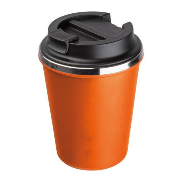 METODY Pahar din oţel inoxidabil cu perete dublu, 350ml ø 9,2 x 12,9 cm Portocaliu