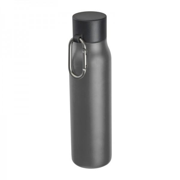 ANNIE Sticlă de băut cu carabină, 600 ml ø 6,5 x 25 cm gri închis