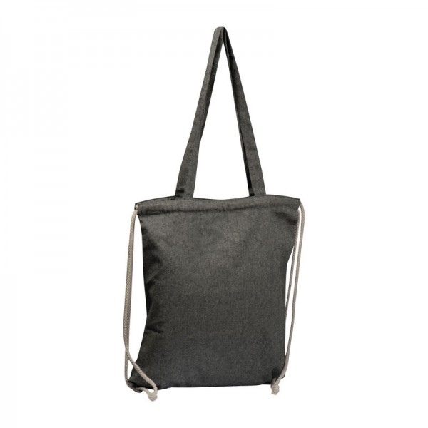 VOLKER Sac sport din bumbac reciclat 37,5 × 0,3 × 42 cm Negru