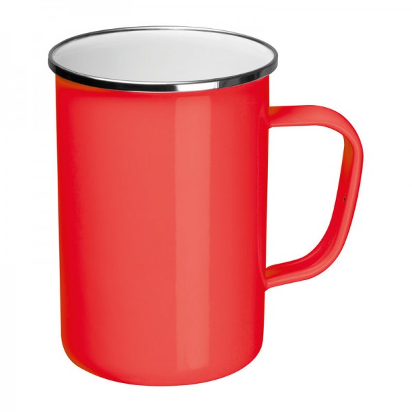 GENE Cană emailată, 550ml ø 9,2 × 12,8 cm Rosu