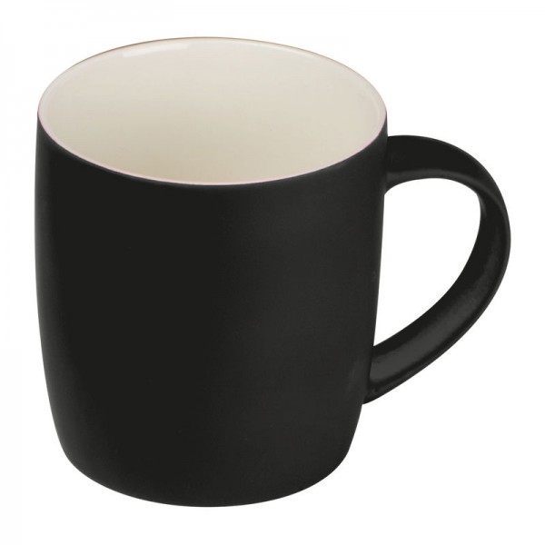 ULF Cană ceramică cauciucată, 300ml ø 8,4 × 9,2 cm Negru