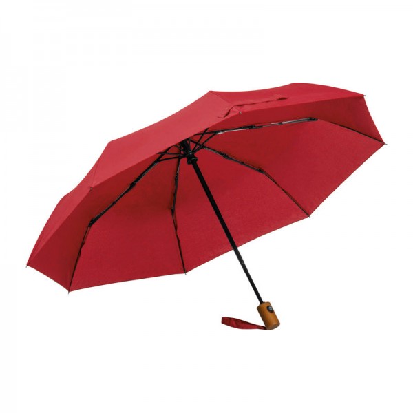 MALWINA Umbrelă de buzunar automată RPET ø 100 × 56,7 cm Rosu