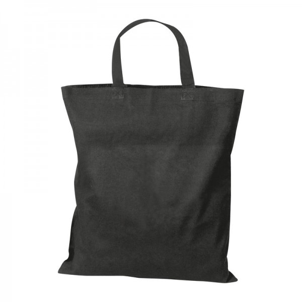 MARSHALL Sacoșă din bumbac cu mânere scurte 42 × 38 cm Negru