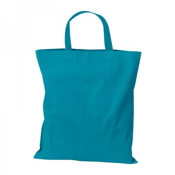 MARSHALL Sacoșă din bumbac cu mânere scurte 42 × 38 cm Turquoise
