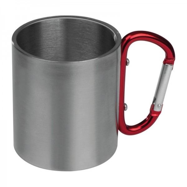 ANGELICA Cană metalică 200ml cu carabină ø 6,8 × 7,8 cm Rosu