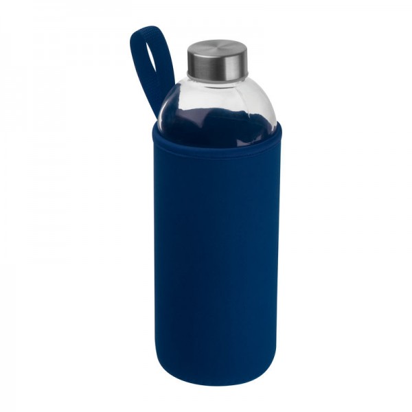 JESSICA Sticlă de 1000 ml în husă neopren ø 8,5 × 24,5 cm Albastru Inchis
