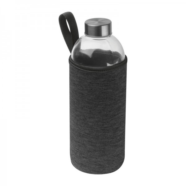 JESSICA Sticlă de 1000 ml în husă neopren ø 8,5 x 24,5 cm gri închis