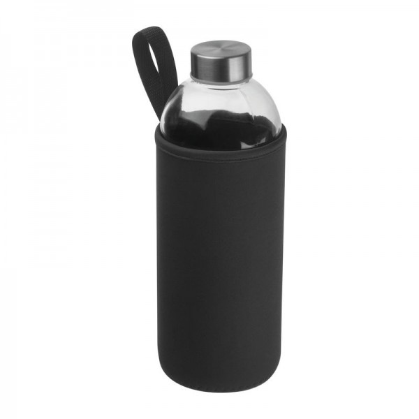 JESSICA Sticlă de 1000 ml în husă neopren ø 8,5 × 24,5 cm Negru