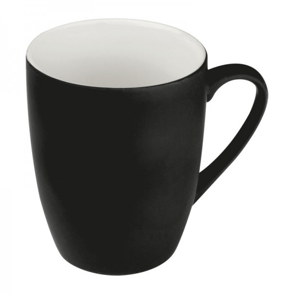 JUDYTA Cană ceramică cauciucată, 300ml ø 8 × 10,5 cm Negru