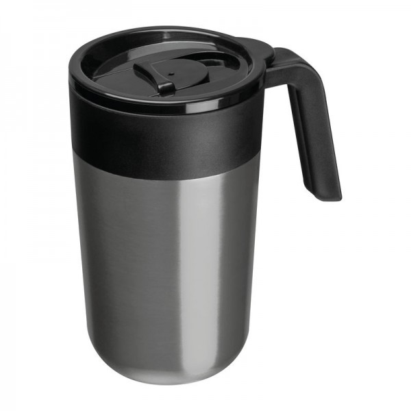 LISA Cană din oţel inoxidabil, 400 ml ø 8,4 × 14,2 Gri