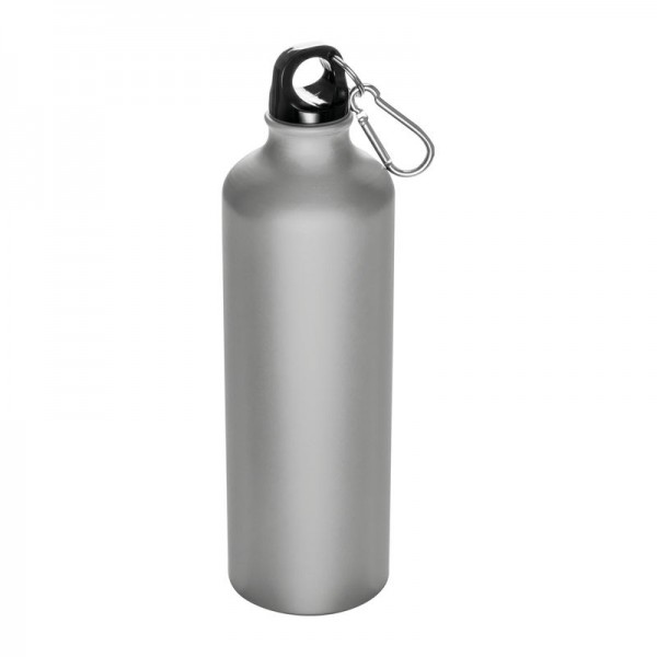 THEODORE Sticlă din aluminiu cu carabină, 800ml ø 7,3 × 24,5 cm Gri