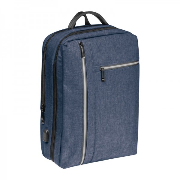 EDITH Rucsac laptop din poliester impermeabil 30 × 14 × 44 cm Albastru