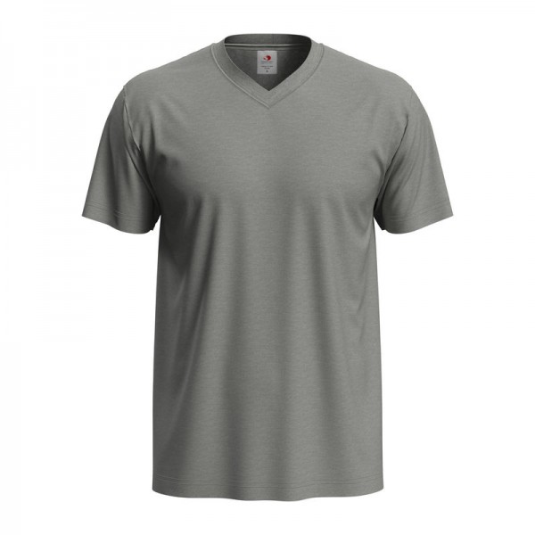 Classic-T V-neck Unisex T-shirt M Grey Heather