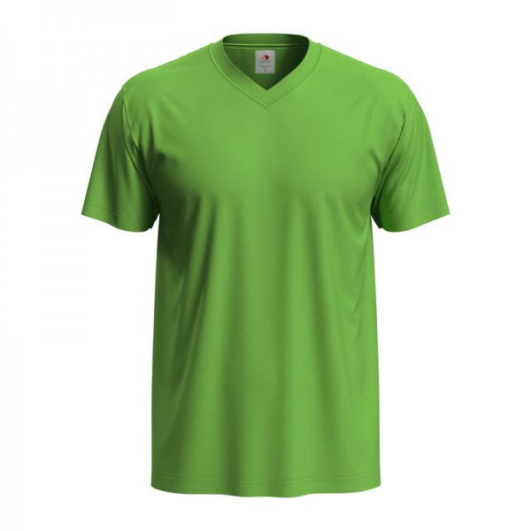 Classic-T V-neck Unisex T-shirt 2XL Kiwi Green