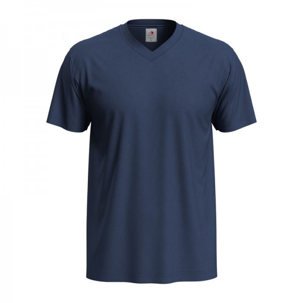 Classic-T V-neck Unisex T-shirt 3XL Navy Blue