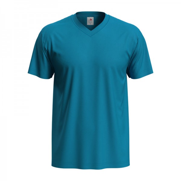 Classic-T V-neck Unisex T-shirt S Ocean Blue