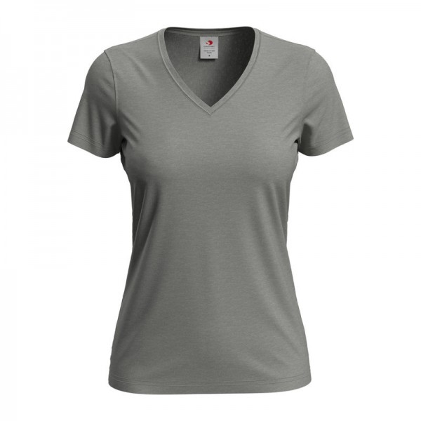 Classic-T V-neck Women's T-shirt M Grey Heather