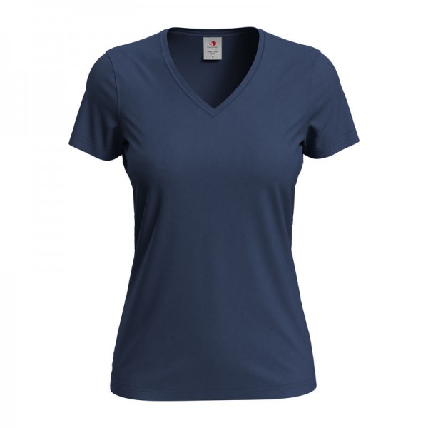 Classic-T V-neck Women's T-shirt 2XL Navy Blue