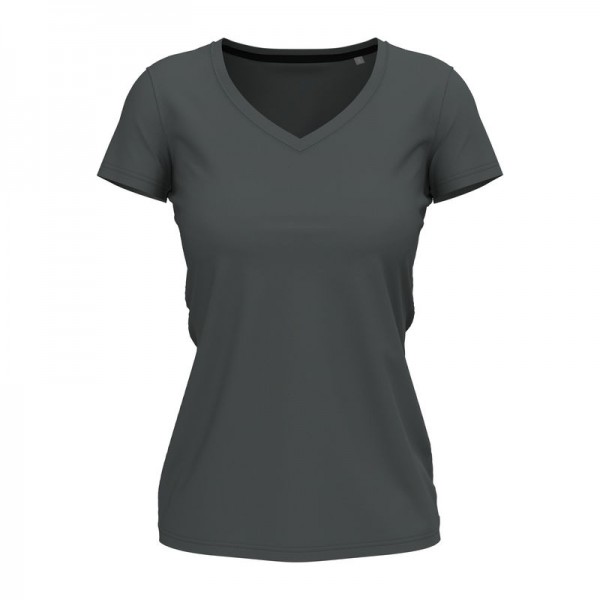 Stretch-T V-neck Women's T-shirt M Slate Grey