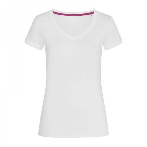 Megan V-neck Women's T-shirt M White