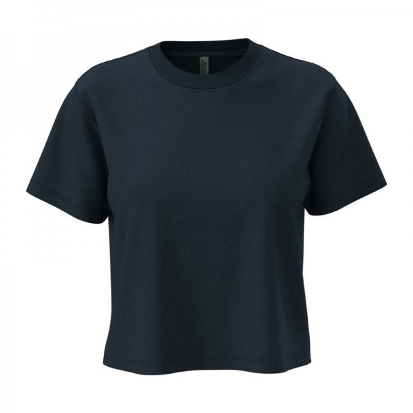 Cropped crew neck T-Shirt for women 3XL Midnight Navy