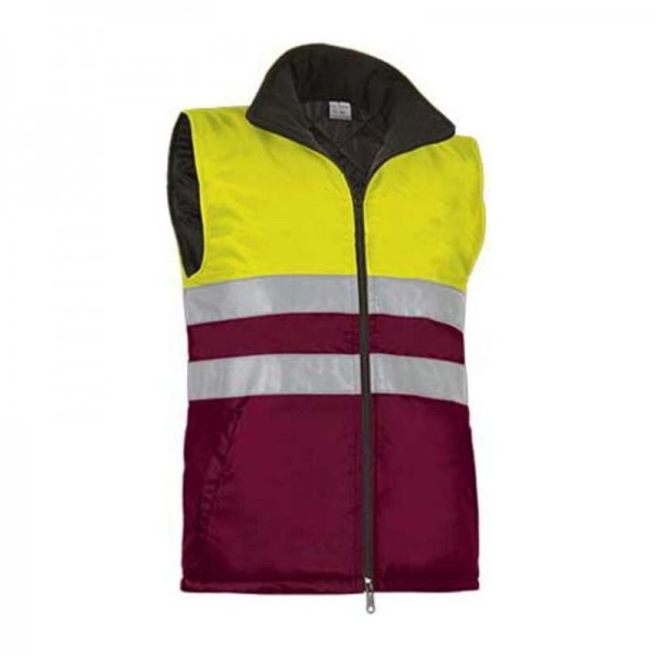 Vest Highway S Neon Yellow-Mahogany Garnet