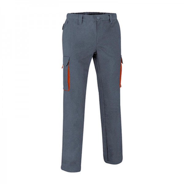 THUNDER TROUSERS S Cement Grey-Party Orange