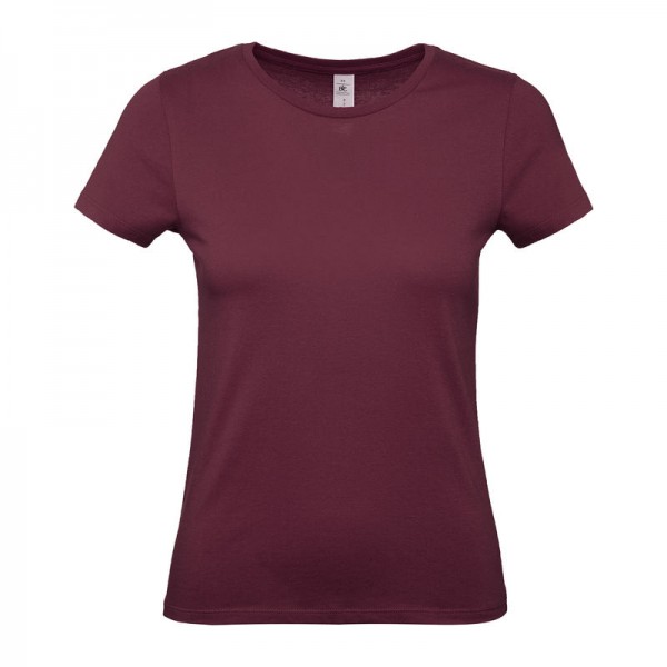B&C #E150 WOMEN T-SHIRT XS Burgundy