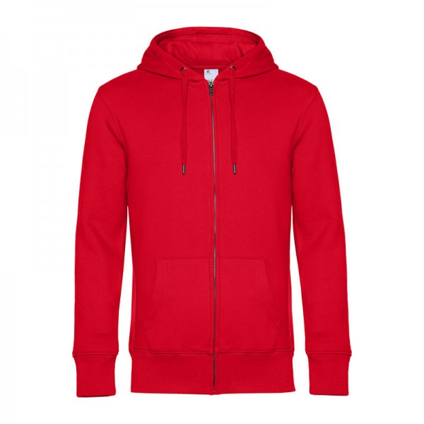 B&C KING ZIPPED HOOD XS Rosu